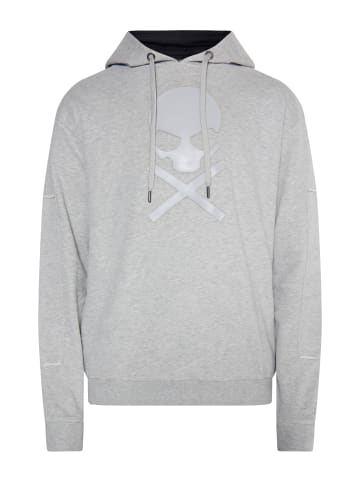 TUFFSKULL Herren Hoodie in Grau Melange