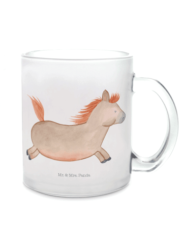 Mr. & Mrs. Panda Tasse Pferd Springen ohne Spruch in Transparent