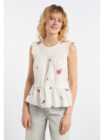 DreiMaster Vintage Damen Top in Wollweiss Koralle