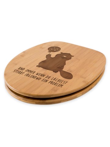 Mr. & Mrs. Panda WC Brille Biber mit Ballon mit Spruch in Transparent