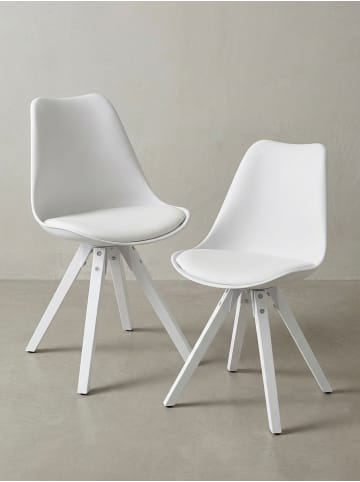 KADIMA DESIGN 2er Set Retro Esszimmerstuhl Skandinavisch, Polsterstuhl