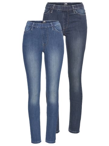 ARIZONA Jeansjeggings in dkblus/bluus