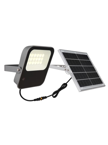 Globo lighting Solarleuchte "SOLARLEUCHTE ALUMINIUM DRUCKGUSS GRAU, 1XLED" in gray