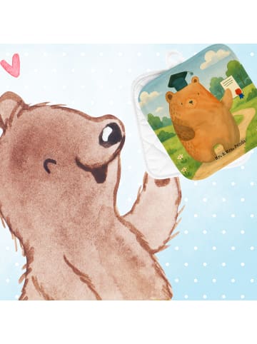 Mr. & Mrs. Panda Topflappen Bär Prüfung Design ohne Spruch in Weiß