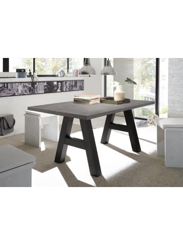 58 aufm Kessel ESSZIMMERTISCH Elia 8 160 x 90 x 75 Esstisch Schwarzstahl/Graphit