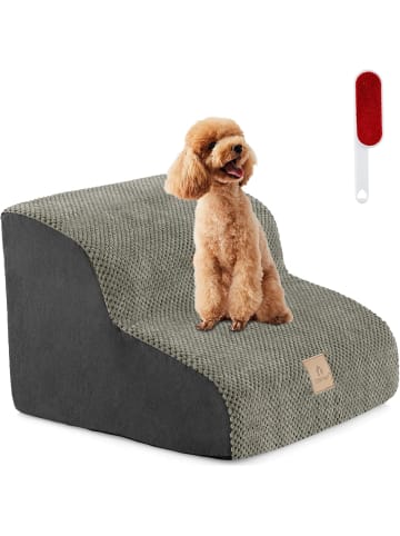 COSTWAY Hundetreppe 2 Stufen 29cm in Grau
