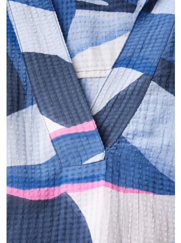 Cecil Lange Hemdbluse mit Print in Blau