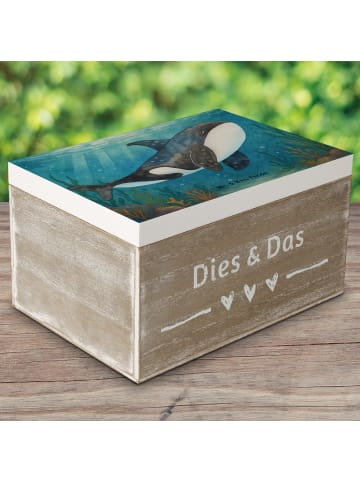 Mr. & Mrs. Panda Geschenkdose Orca Design ohne Spruch in Weiß