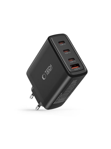 TechProtect NC100W GaN Ladegerät 3x—USB-C PD + USB-A QC