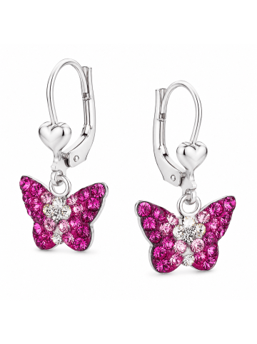 schmuck23 Silber-Ohrringe Schmetterling 1,0 cm x 1,0 cm