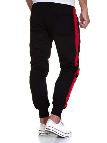 Amaci&Sons Jogginghose NASHVILLE in Schwarz/Rot