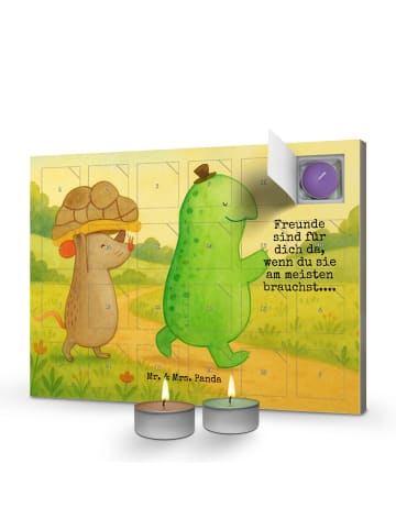 Mr. & Mrs. Panda Adventskalender Schildkröte Maus Design mit Spruch in Weiß