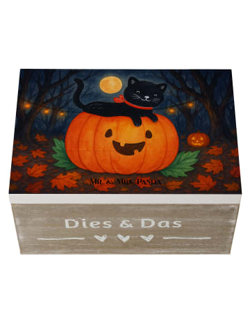 Mr. & Mrs. Panda Kiste Schwarze Katze Design ohne Spruch in Weiß