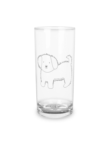 Mr. & Mrs. Panda Wasserglas Hund Flauschig ohne Spruch in Transparent