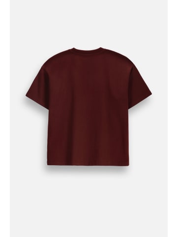 Coccodrillo T-Shirt mit kurzen Ärmeln in dunkelrot