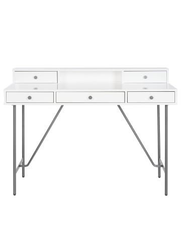 home24 Schreibtisch Koppo in Weiß