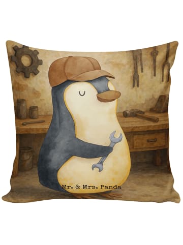 Mr. & Mrs. Panda kissen für sofa Wenn Papa es nicht reparieren k... in Weiß
