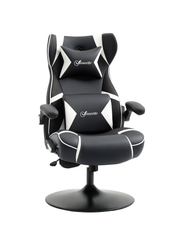 Vinsetto Gamingsessel-69L x 73B x 118H cm-Weiß+Schwarz