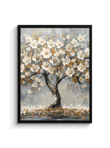 MuchoWow Poster mit Leiste Weißer Baum  (BxH)