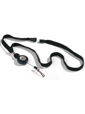 Durable Textilband mit Jojo für Namensschilder und Ausweishalter 44cm schwarz