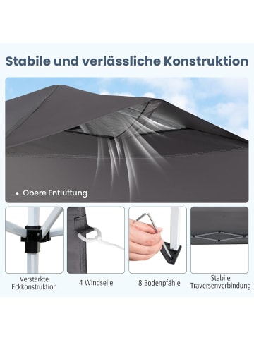 COSTWAY Pavillon 3x3m in Grau