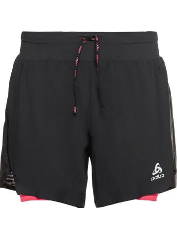 Odlo Laufshorts 2-in-1 Shorts AXALP in Schwarz