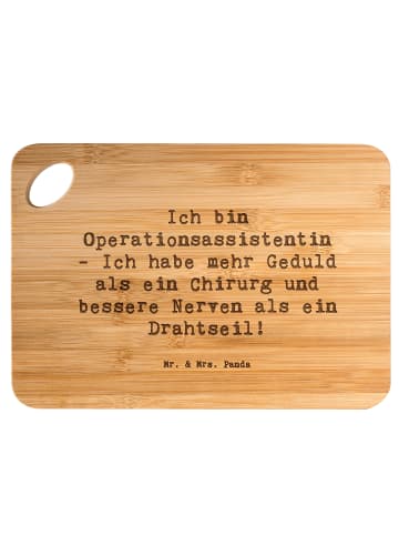 Mr. & Mrs. Panda Servierbrett Spruch Geduld Operationsassistenti... in Braun