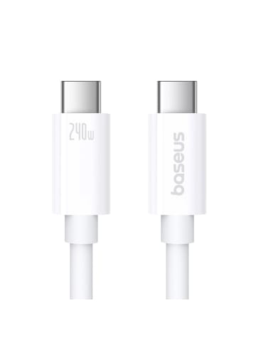 Baseus Kabel mit USB-C/USB-C-Anschlüssen im USB4-Standard, Leistung in weiß