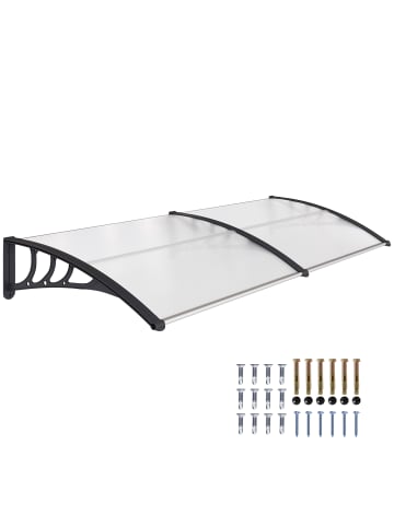 Outsunny Pavillion,75L x 195B x 23H cm,Transparent+Schwarz
