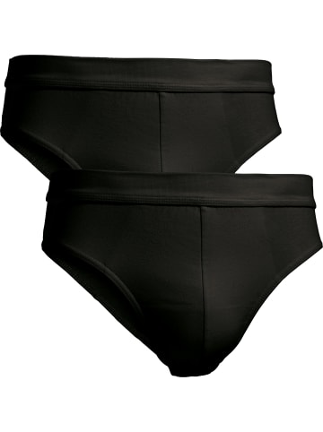 Erwin Müller Baumwolle, Single-Jersey Slip 2er-Pack in schwarz