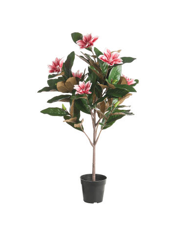 Beliani Kunstpflanze TREE in Rot/Grün - (W) 45 x (H) 90 x (L) 45 cm