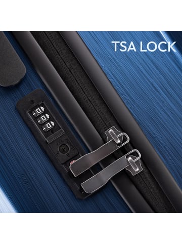 FERGÉ Kofferset Hartschale 3 teilig Koffer Set CANNES TSA-Schoß in blau