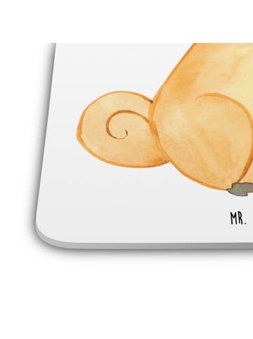 Mr. & Mrs. Panda Tassenuntersetzer Mops ohne Spruch in Weiß