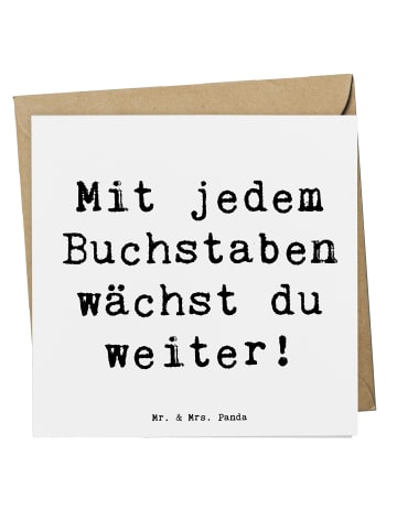 Mr. & Mrs. Panda Faltkarte Spruch Schulanfang Inspiration mit Sp... in Weiß
