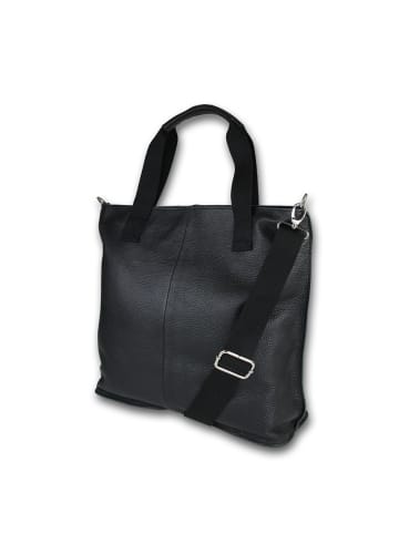 Toscanto Leder Schultertasche, Shopper Toscanto Tasche schwarz ca. 44cm