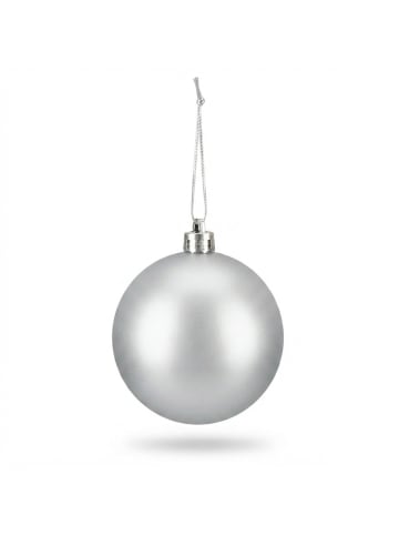 relaxdays 50-tlg. Weihnachtskugeln Set in Silber