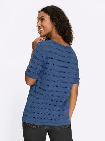 Heine Ajour-Pullover in jeansblau