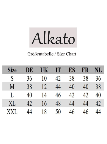 Alkato Alkato Damen Shirt 3/4 Arm mit Rundhals in beige Modell 3