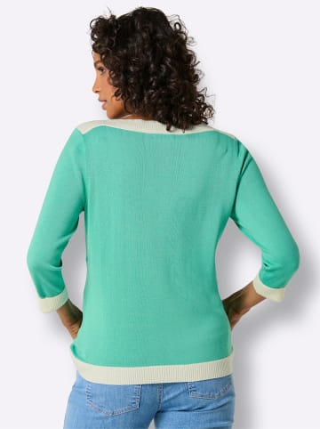 creation L 3/4 Arm-Pullover in blaugrün
