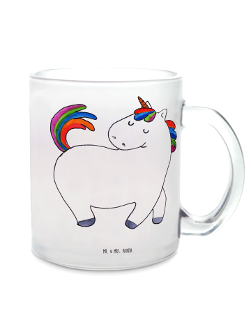 Mr. & Mrs. Panda Teetasse Einhorn Stolzieren ohne Spruch in Transparent