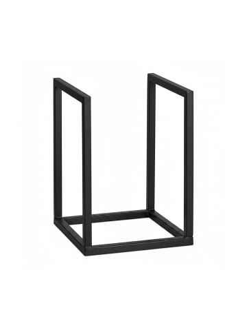 relaxdays Kaminholzregal in Schwarz - (B)30 x (H)40 x (T)30 cm