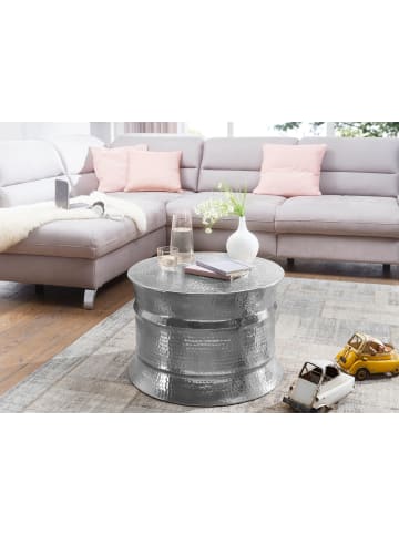 FineBuy Couchtisch in Silber / Aluminium / 62x62x41