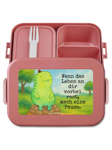 Mr. & Mrs. Panda Lunchbox Schildkröte Pause Design mit Spruch in Rot Pastell