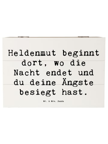 Mr. & Mrs. Panda Box aus Holz Spruch Ängste vor Monstern besiege... in Weiß