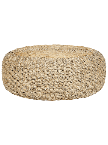 Beliani Pouf BACKAN in Beige - (W) 50 x (H) 20 x (L) 50 cm