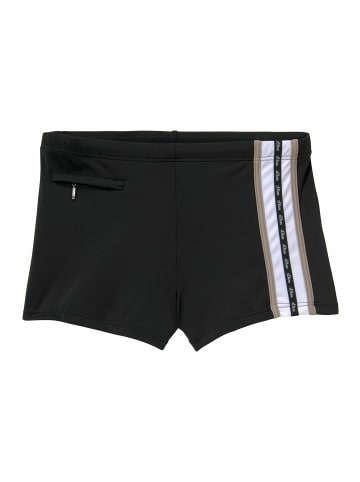 S. Oliver Boxer-Badehose in schwarz