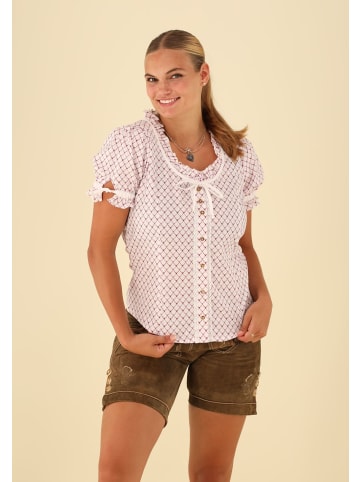 OS-Trachten Bluse Poceu in Himbeere