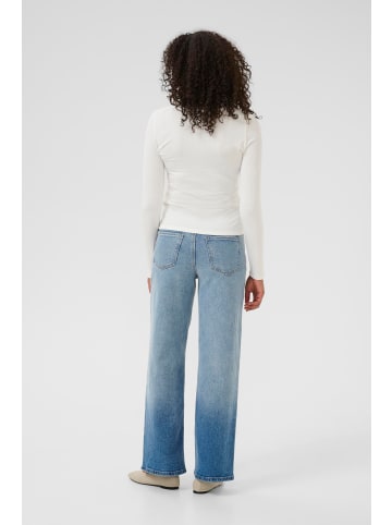 Kaffe Langarm-Shirt KAomi Slim fit in Chalk