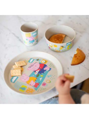 koziol CONNECT PEPPA PIG - Kleiner Teller + Schale + Becher in organic sand