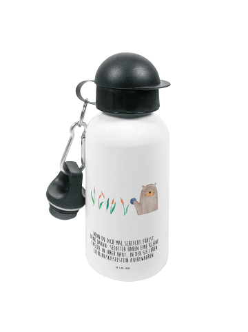 Mr. & Mrs. Panda Kindertrinkflasche Otter Stein mit Spruch in Weiß